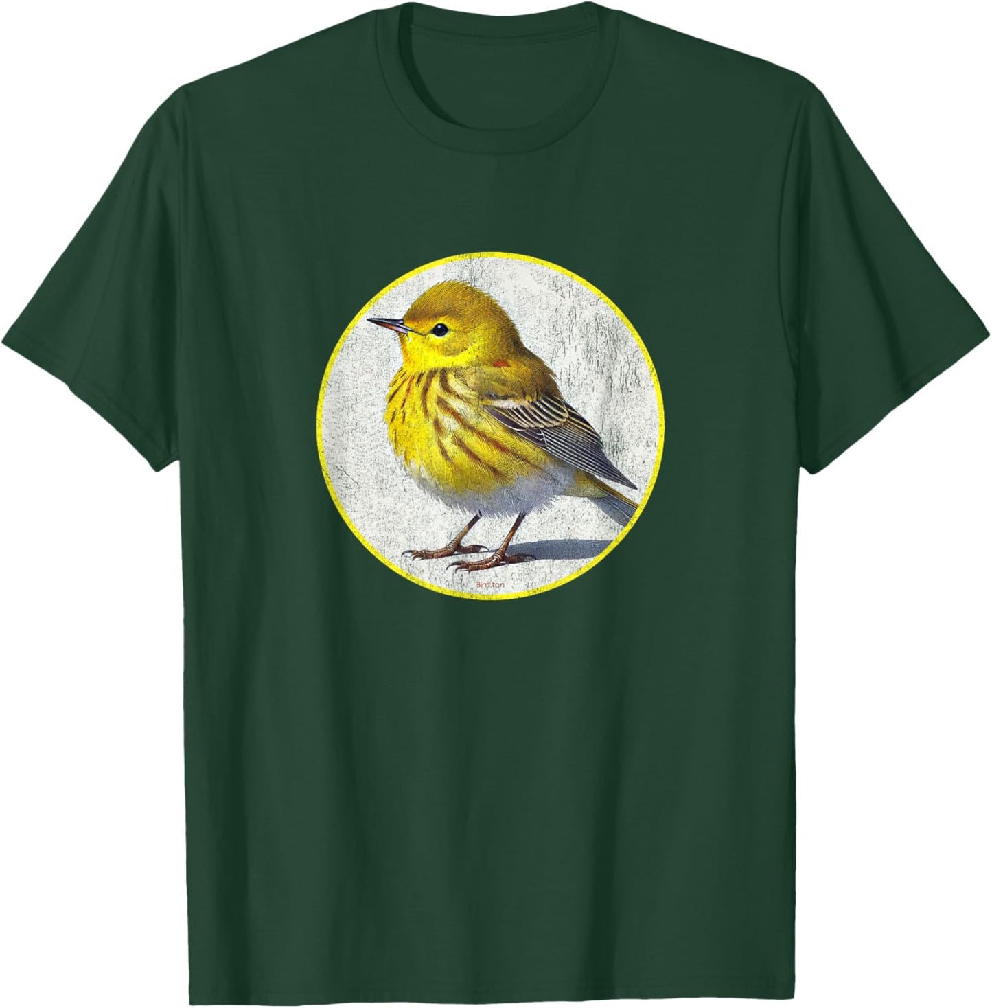 Colorful Retro Yellow Warbler Bird Design T-Shirt - T-Shirt | Forest