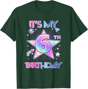 It's My 6Th Birthday K-Pop 6 Years Old Birthday Girl Kids T-Shirt - T-Shirt | Forest