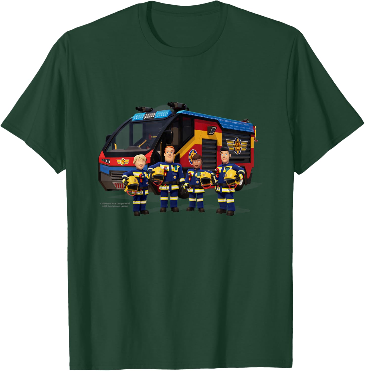 Feuerwehrmann Sam - Einsatzwagen Jupiter T-Shirt - T-Shirt | Forest