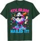 4th Grade Nailed It 2026 Baseball Drip Graduation Kids Boys T-Shirt - T-Shirt | Forest