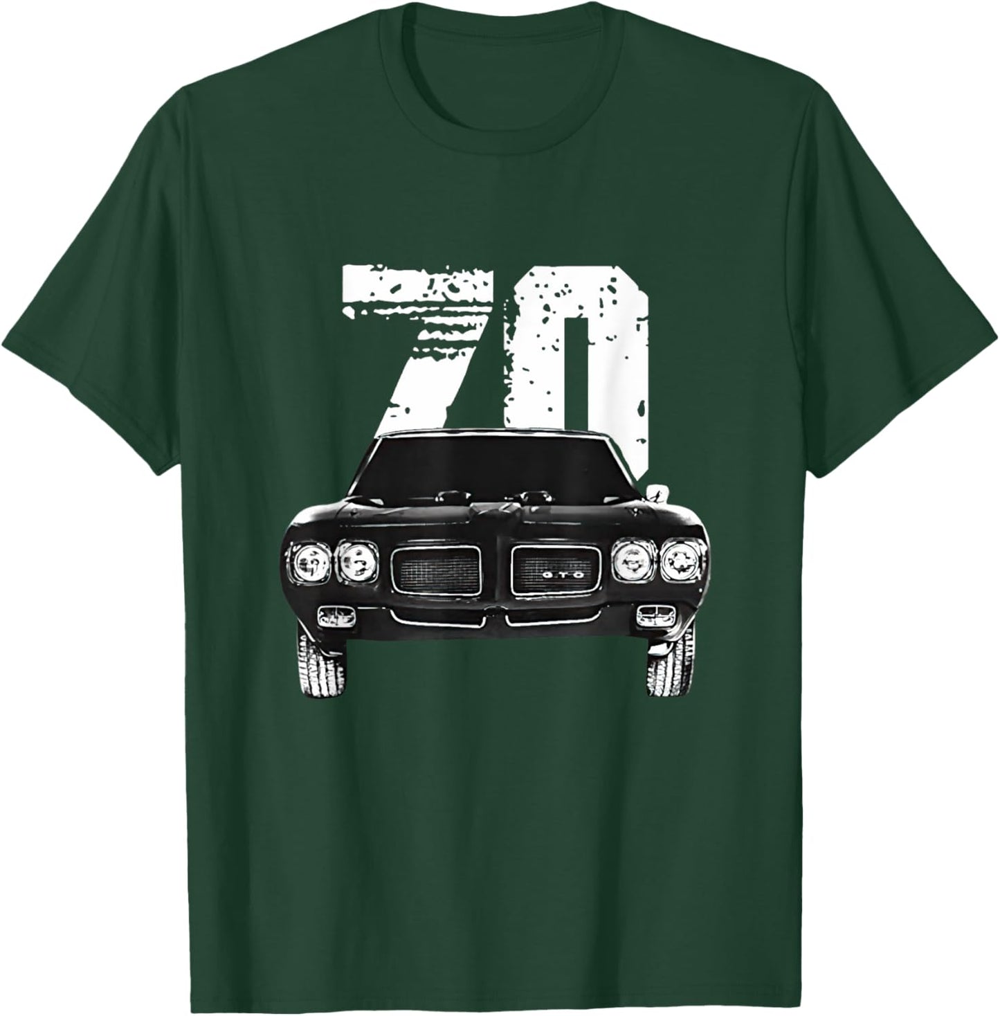 1970 70 GTO Classic Car Old School Muscle Car T-Shirt - T-Shirt | Forest