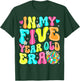 In My Five Year Old Era Girl Boy 5th Birthday 5 Year Old T-Shirt - T-Shirt | Forest