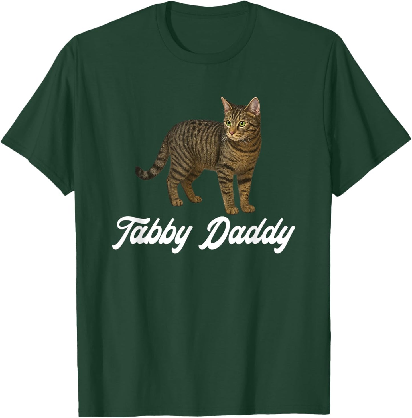 Tabby Daddy Gray Tabby Cat Dad Grey Tabby Cat Owner T-Shirt - T-Shirt | Forest