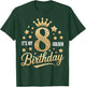 It's My 8th Golden Birthday 8 Year Old Bday Kids Groovy T-Shirt - T-Shirt | Forest