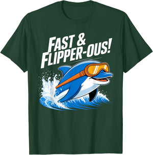 FAST & FLIPPER-OUS! Dolphin Animal Show Ocean Explorer Team T-Shirt - T-Shirt | Forest