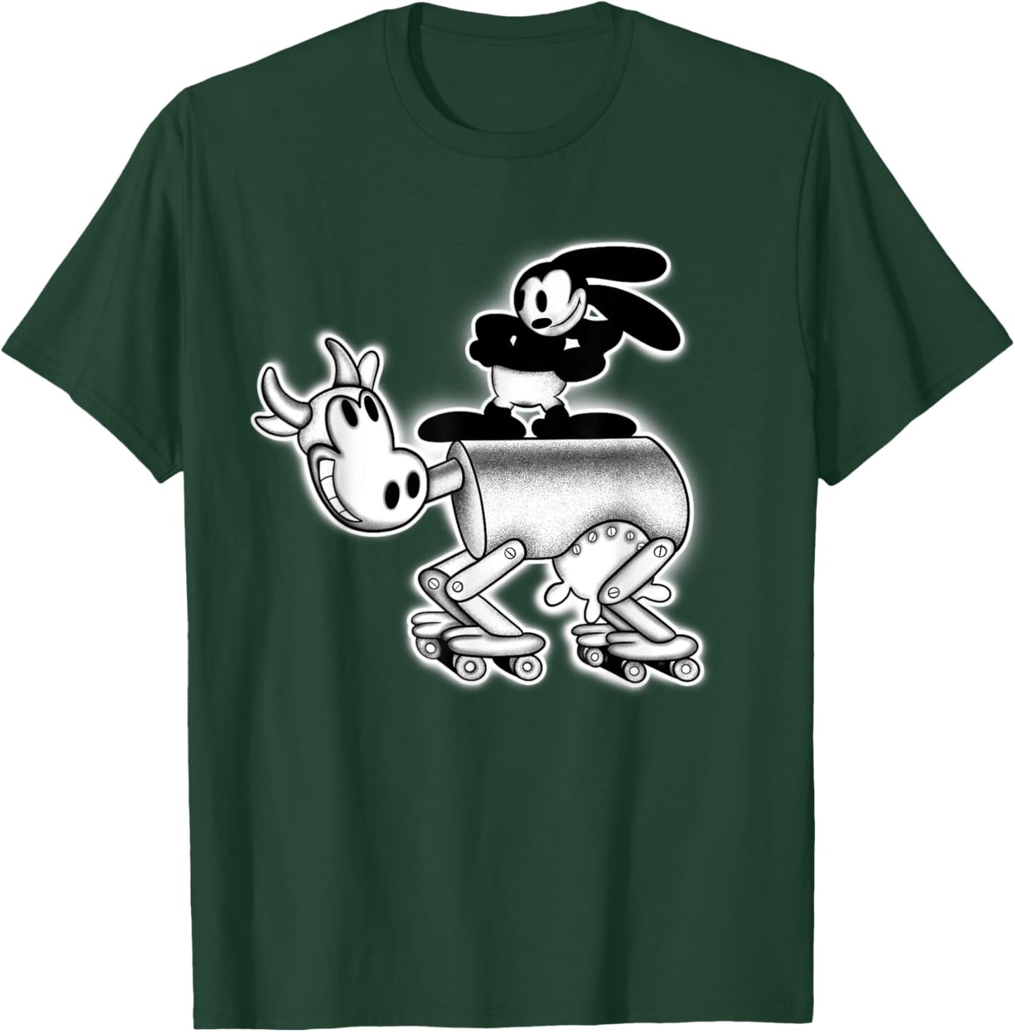 Oswald Rabbit in The Mechanical Cow x 1927 Cartoon T-Shirt - T-Shirt | Forest