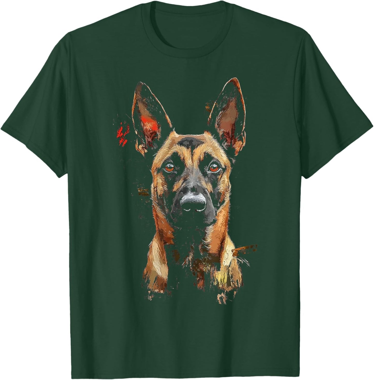 Belgian Malinois Dog Motif Pet Artwork Belgian Malinois Women Kids T-Shirt - T-Shirt | Forest