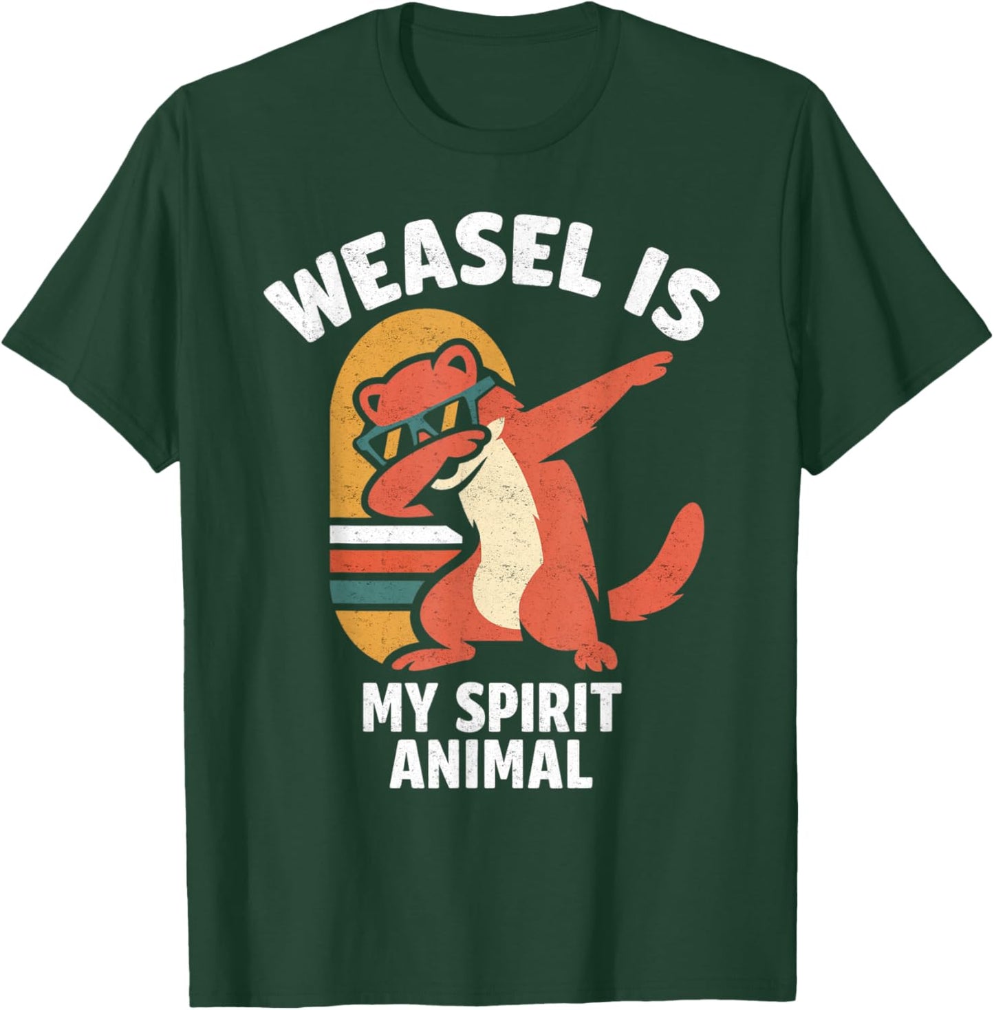 Retro Dabbing Weasel is My Spirit Animal Vintage T-Shirt - T-Shirt | Forest