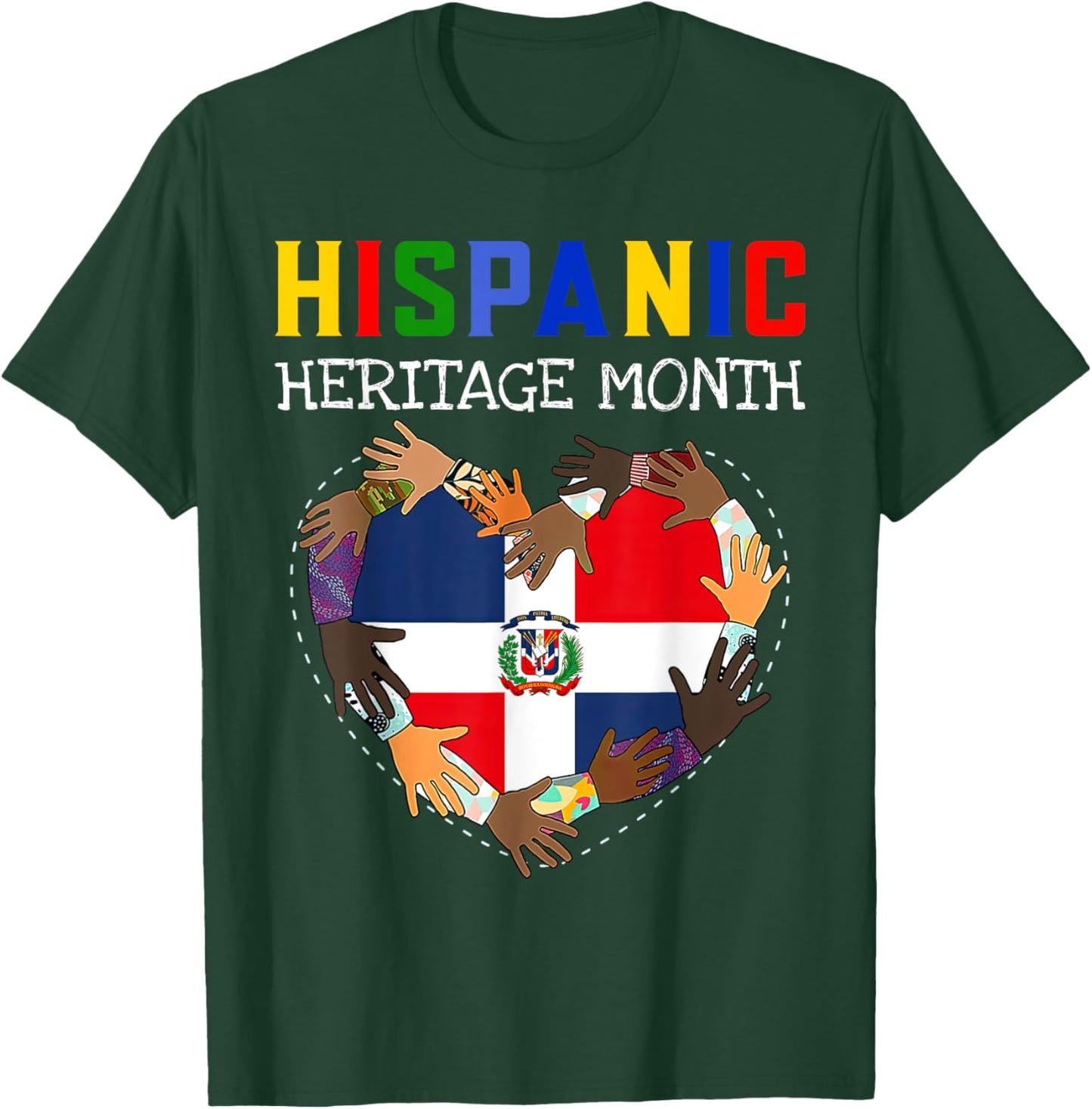 Hispanic Heritage Month Dominican Kids Boys Girls T-Shirt - T-Shirt | Forest