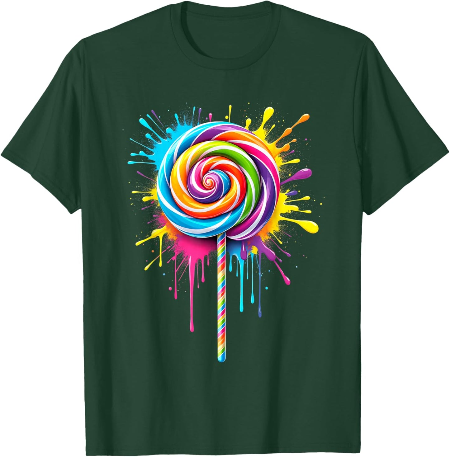 Candy Candy Costume Women's Carnival Lollipop Fancy Dress T-Shirt - T-Shirt | Forest