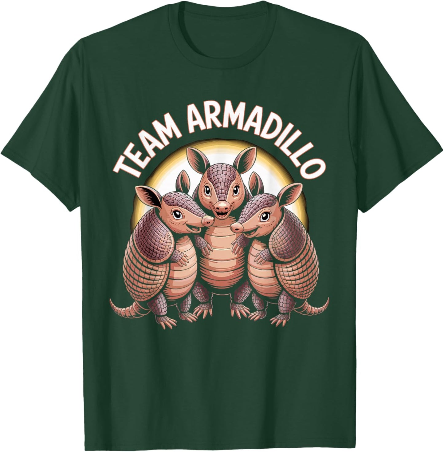 Armadillo Team Cute Cartoon Texas Wildlife Desert Animal T-Shirt - T-Shirt | Forest