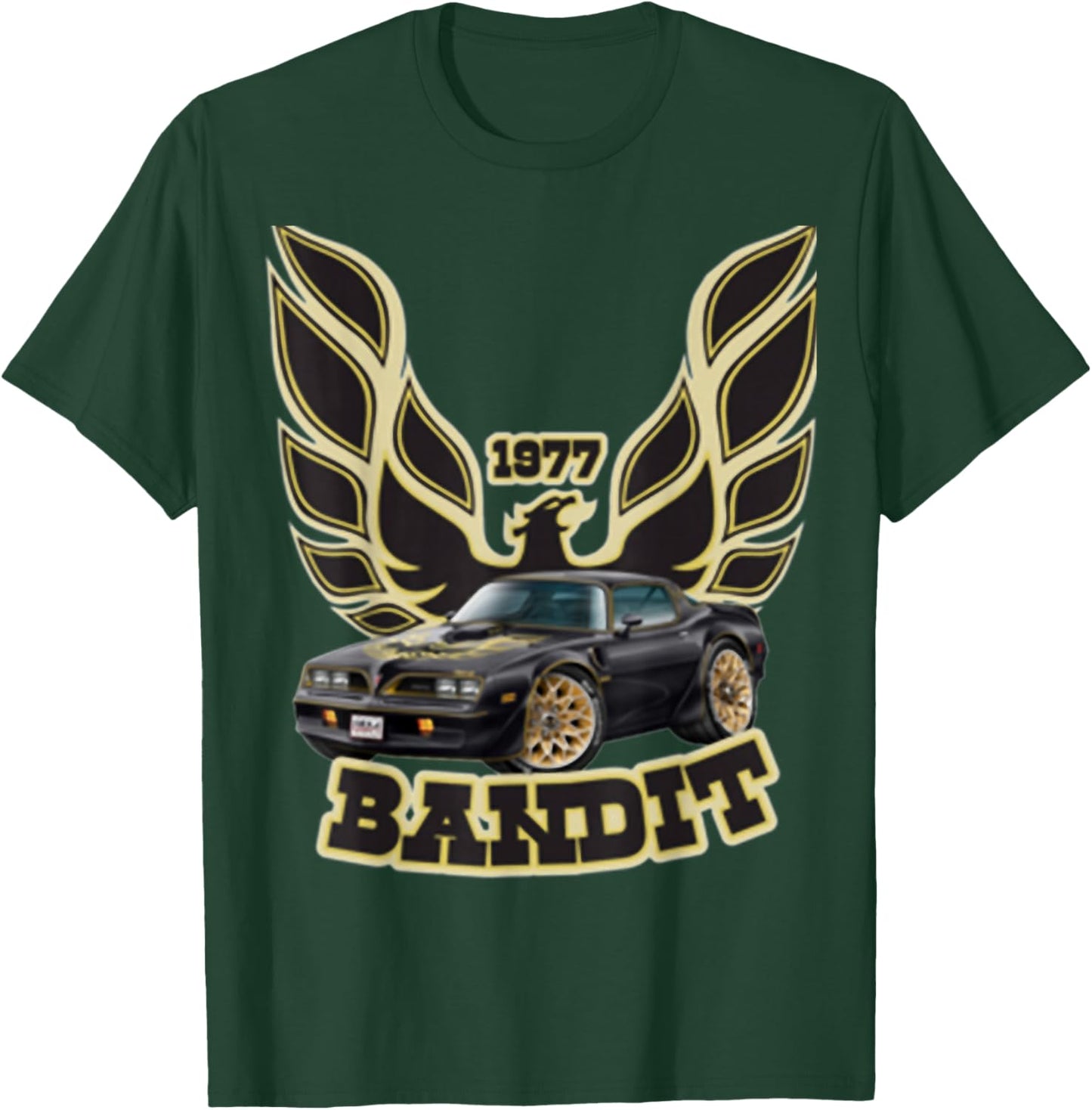 1977 77 trans am vintage black car MUSCLE CARS 70s CLASSIC T-Shirt - T-Shirt | Forest