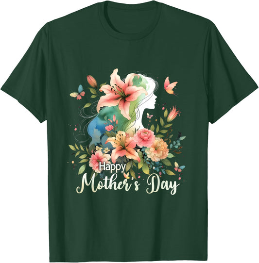 Mom Mama Mother 2026 Flowers Happy Mother’s Day T-Shirt - T-Shirt | Forest