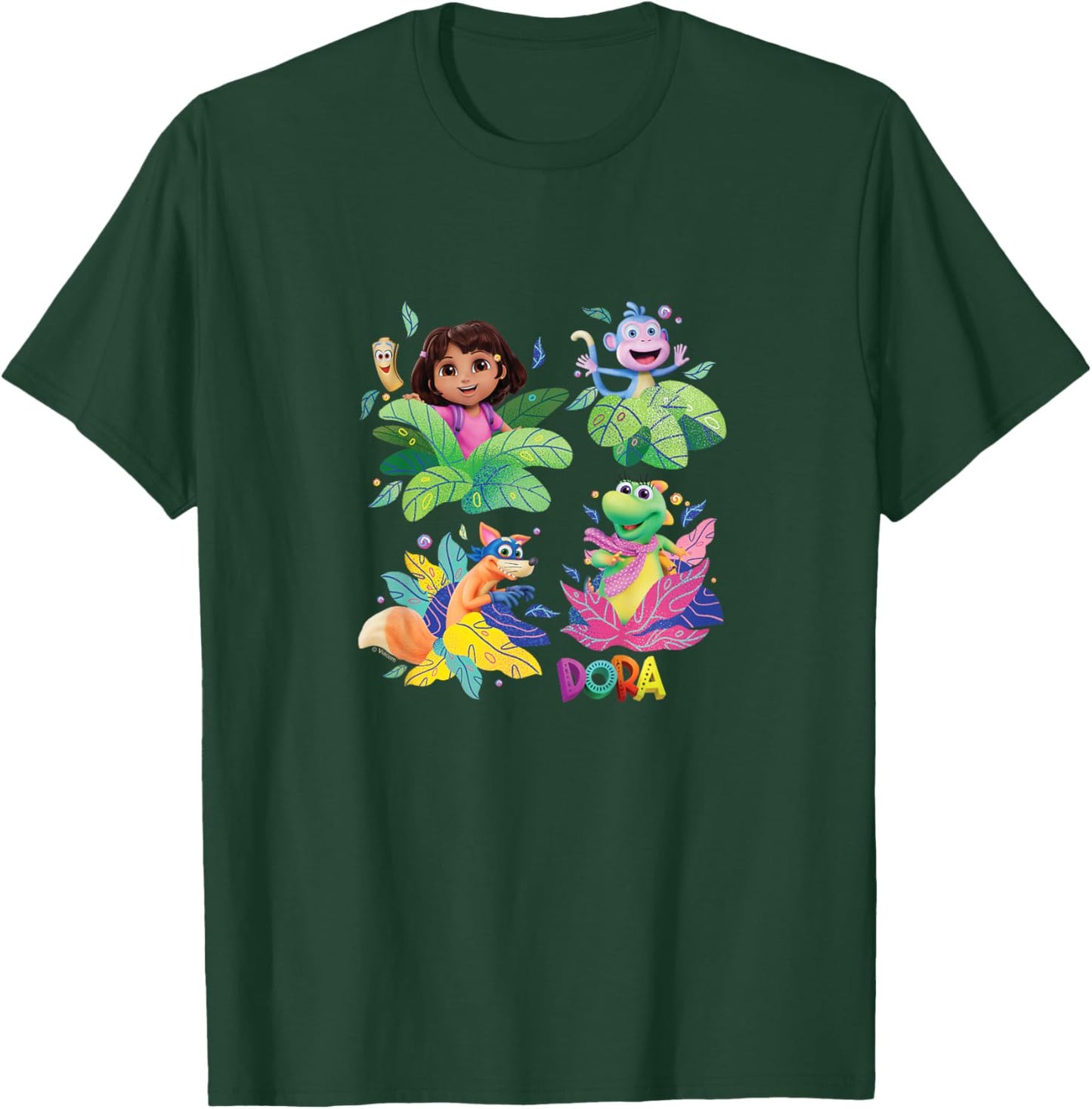 Kids Dora (2024) - Character Grid T-Shirt - T-Shirt | Forest