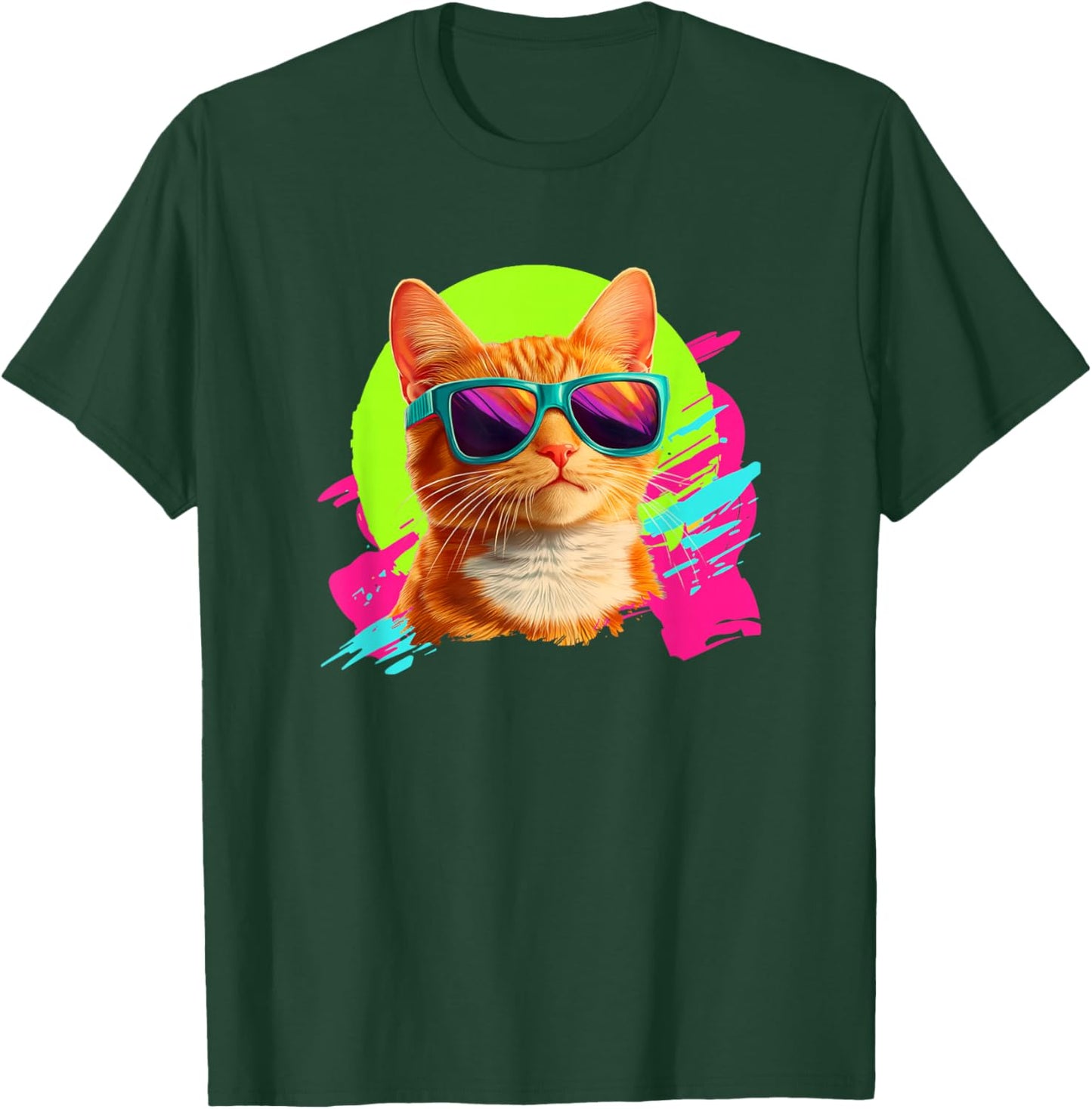 Kids Retro Vintage 80s Orange Tabby Cat Lover T-Shirt - T-Shirt | Forest