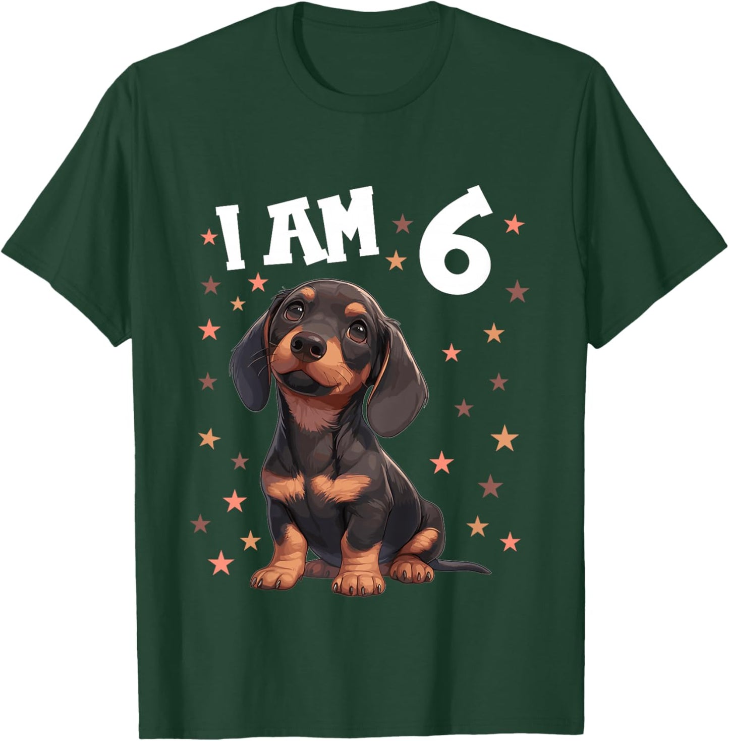 Kids 6 Years old 6th birthday Dachshunds Dachshund T-Shirt - T-Shirt | Forest