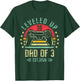 I Leveled Up to Dad of 3 2026 Promoted to Dad of Three Kids T-Shirt - T-Shirt | Forest