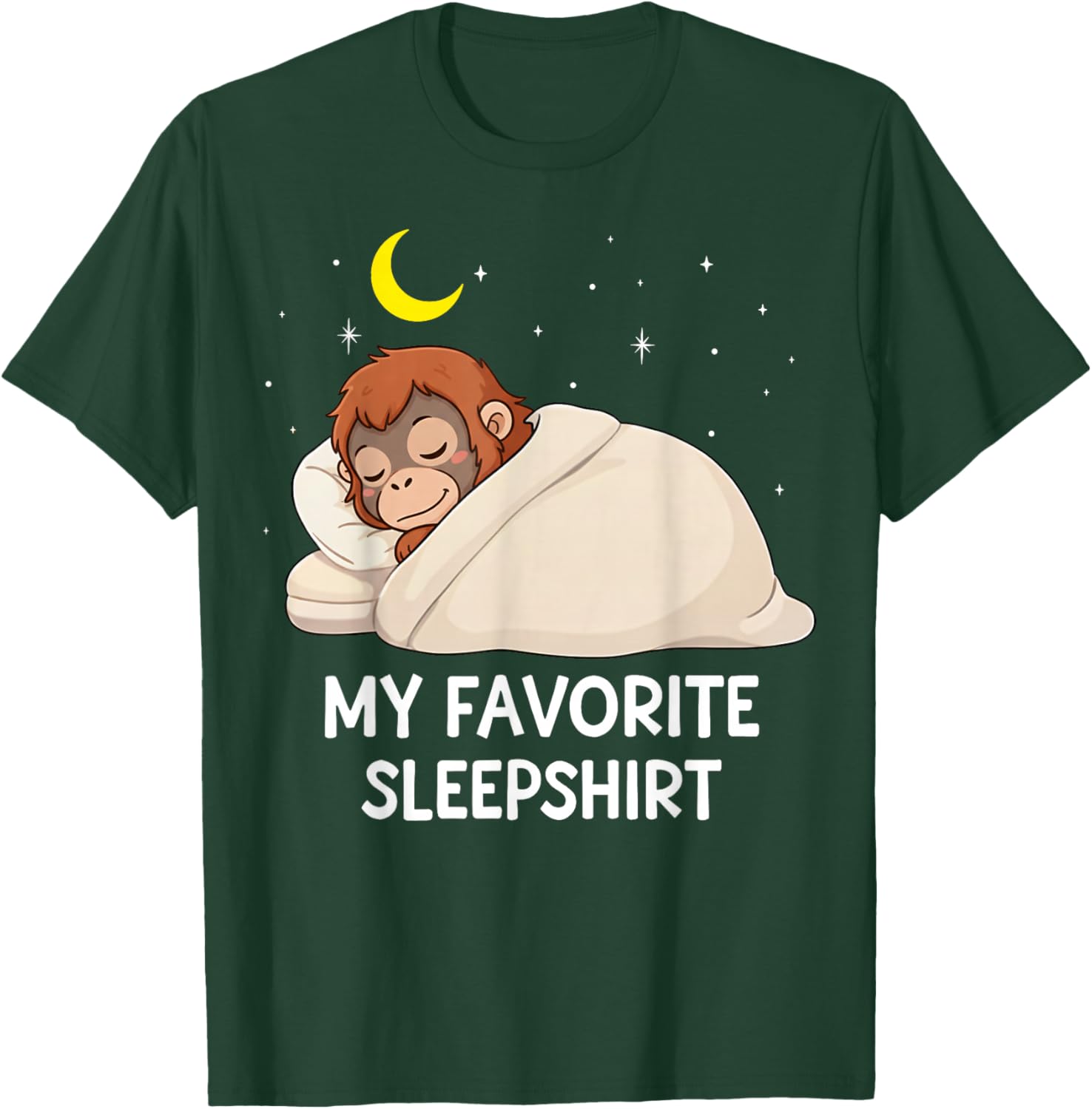 Funny Orangutan Favorite Sleepshirt Pajama Zoo Boys Girls T-Shirt - T-Shirt | Forest