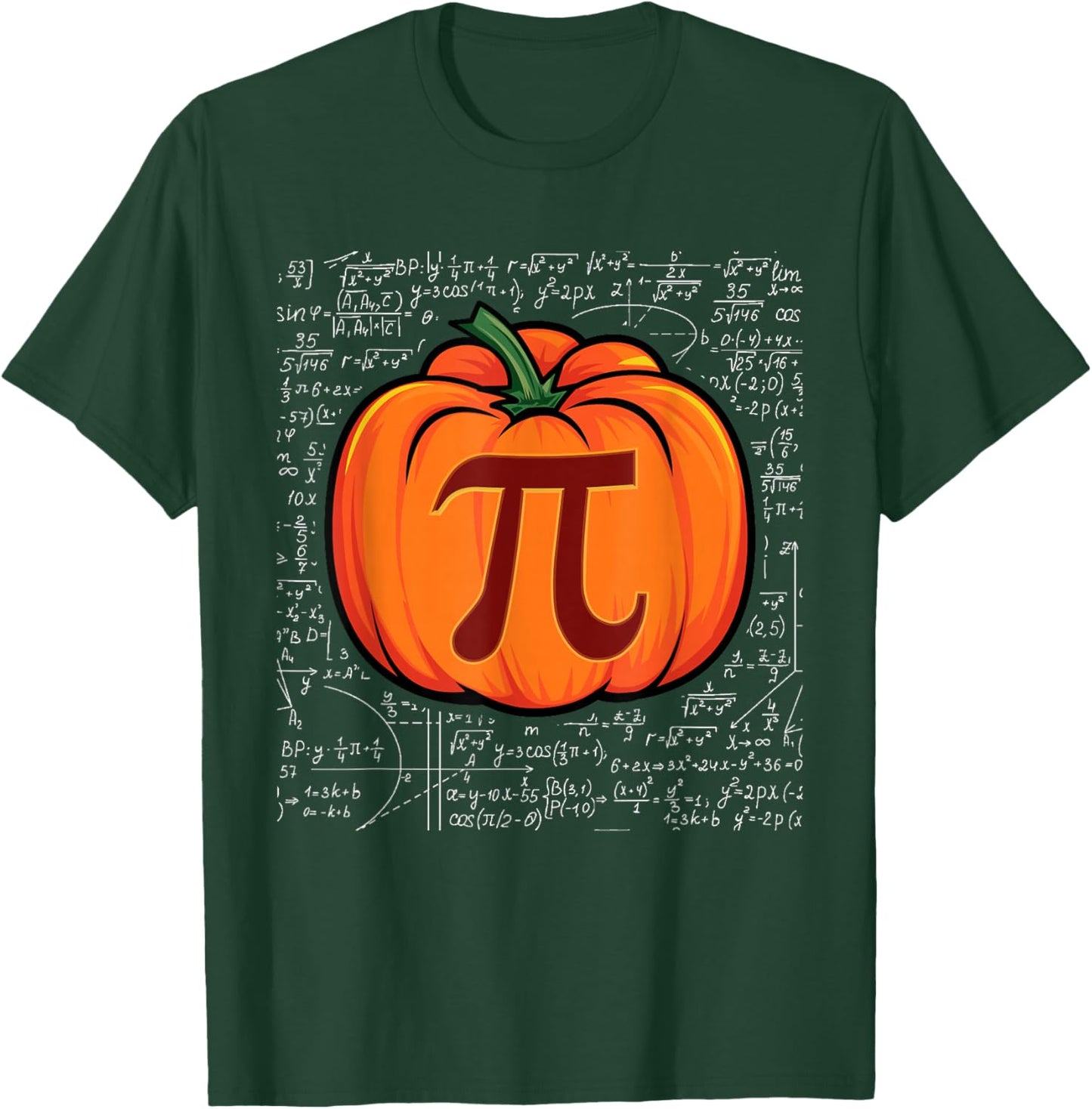 Funny Pumpkin Pi Math Halloween Thanksgiving Pie Pi Day T-Shirt - T-Shirt | Forest