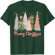 Merry Christmas Tree Boho Xmas Pink Girl Women T-Shirt - T-Shirt | Forest