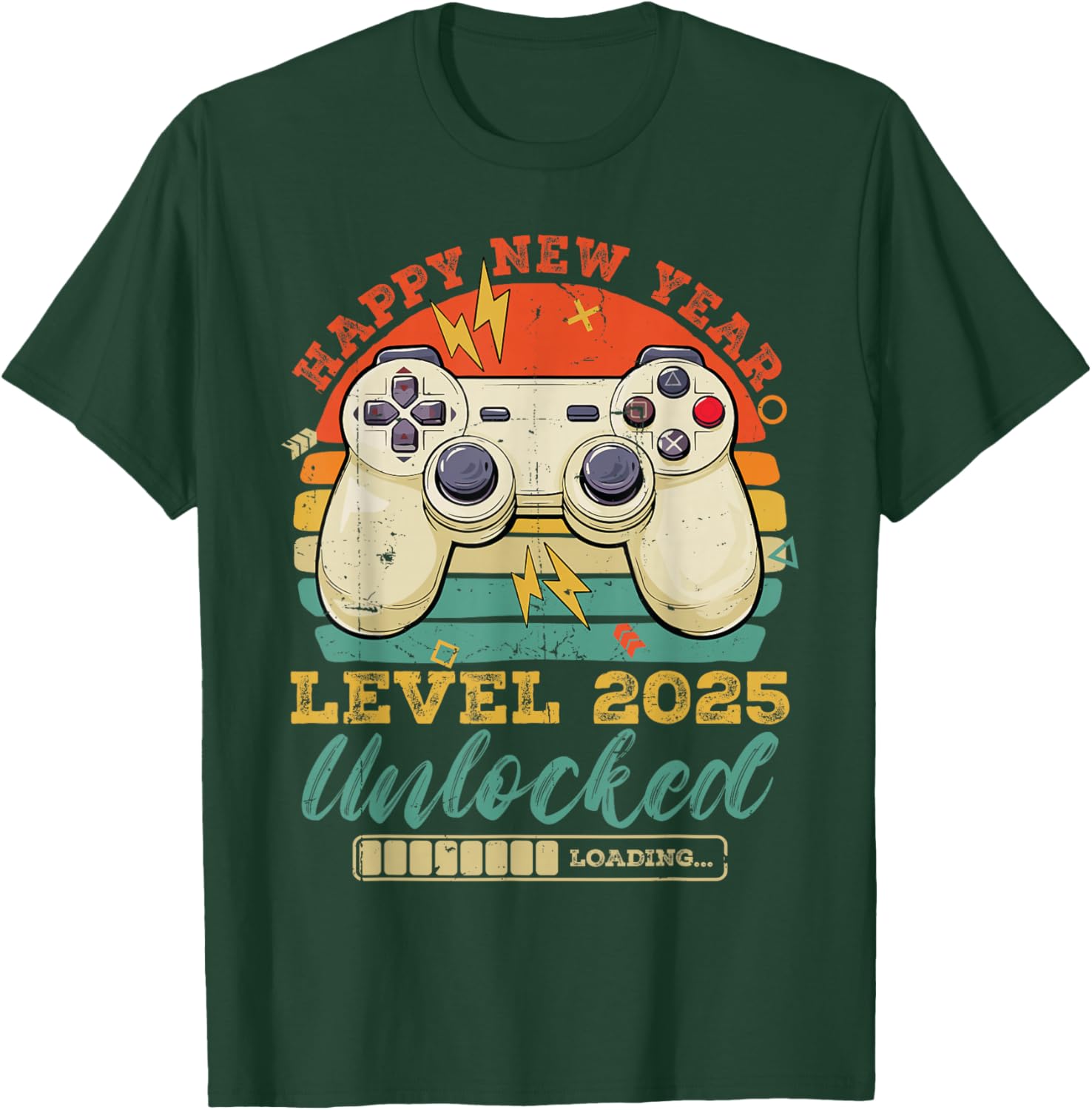 Happy New Year Level 2025 Unlocked New Years Eve Party Boys T-Shirt - T-Shirt | Forest