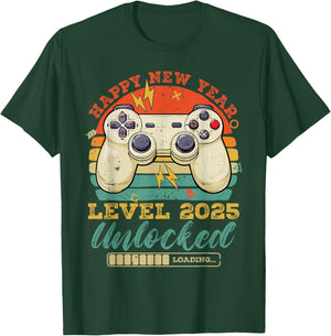Happy New Year Level 2025 Unlocked New Years Eve Party Boys T-Shirt - T-Shirt | Forest