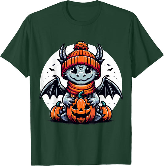 Halloween Dragon Pumpkin T-Shirt - T-Shirt | Forest