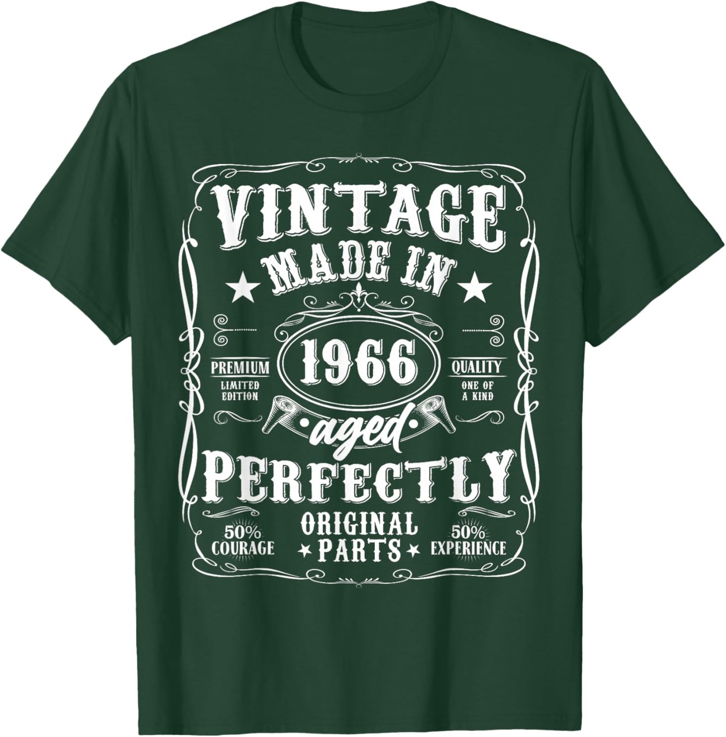 60th Birthday Man Woman 60 Years 1966 Decorative Gift Funny T-Shirt - T-Shirt | Forest
