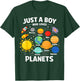 Just A Boy Who Loves Planets Solar Space System Astronomy T-Shirt - T-Shirt | Forest