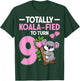 Koalafied To Turn 9 Cute Koala Lover 9th Birthday Party T-Shirt - T-Shirt | Forest