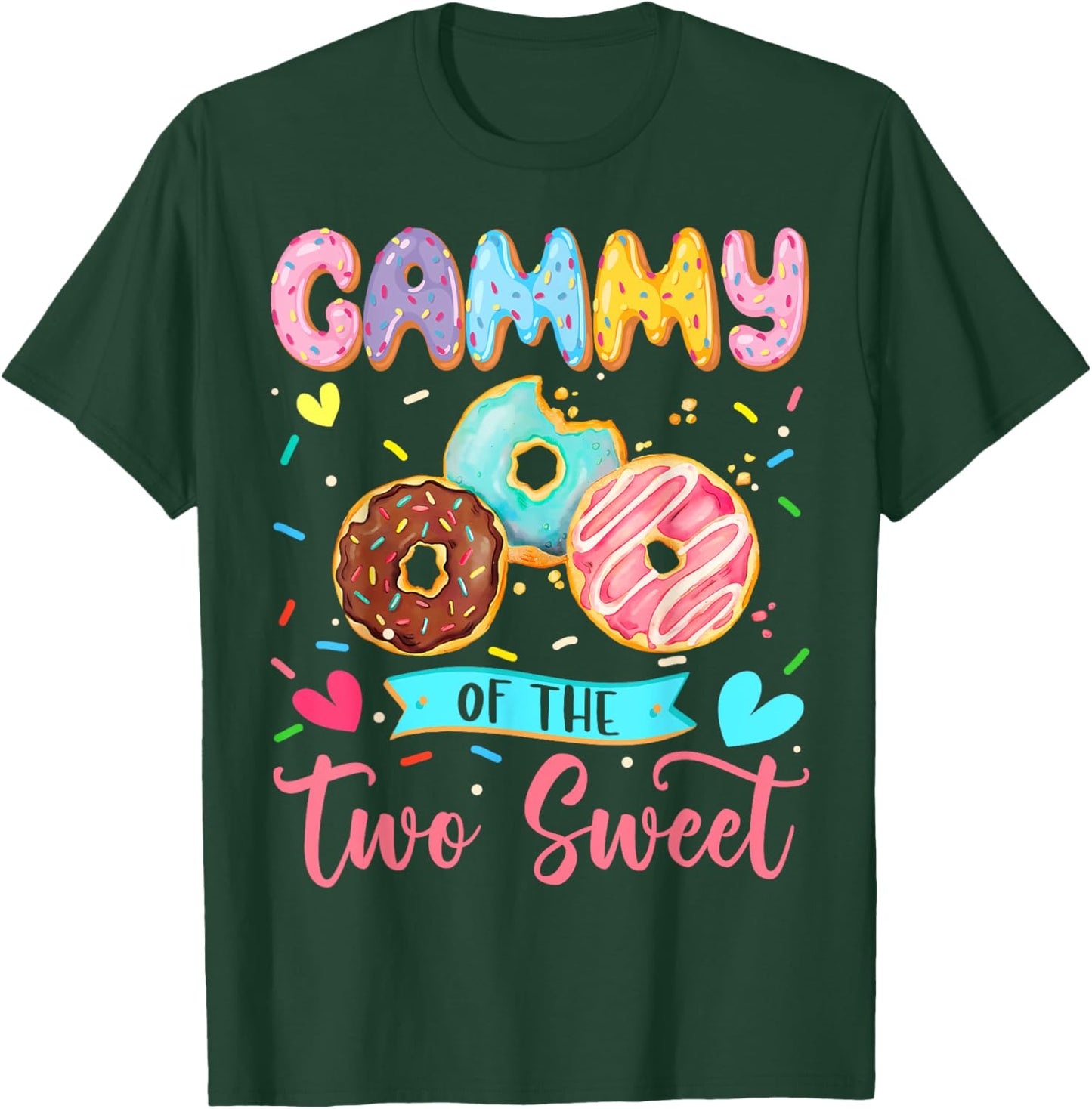 Gammy Of The Two Sweet 2Nd Birthday Girl Donut Matching T-Shirt - T-Shirt | Forest