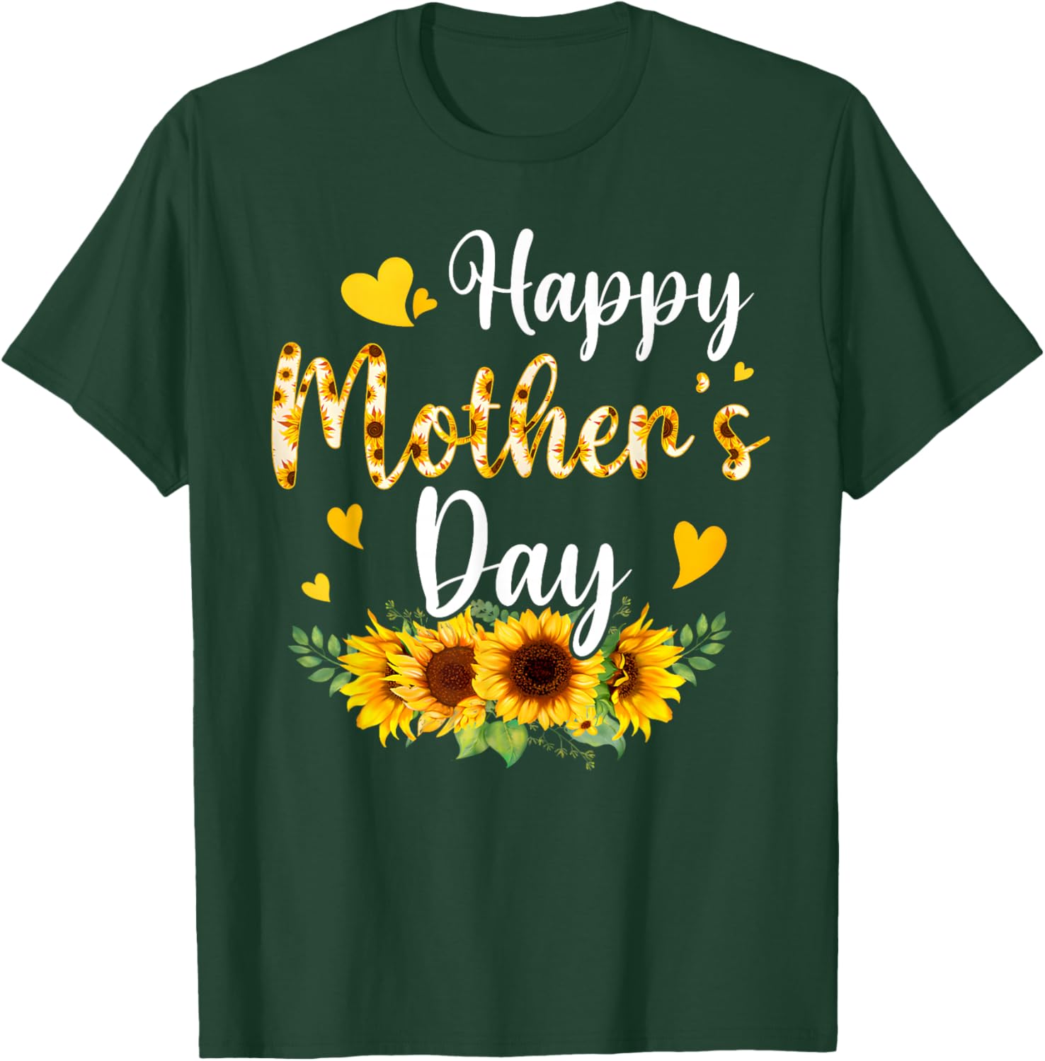 Funny Happy Mothers Day Cute Floral Mom Grandma T-Shirt - T-Shirt | Forest