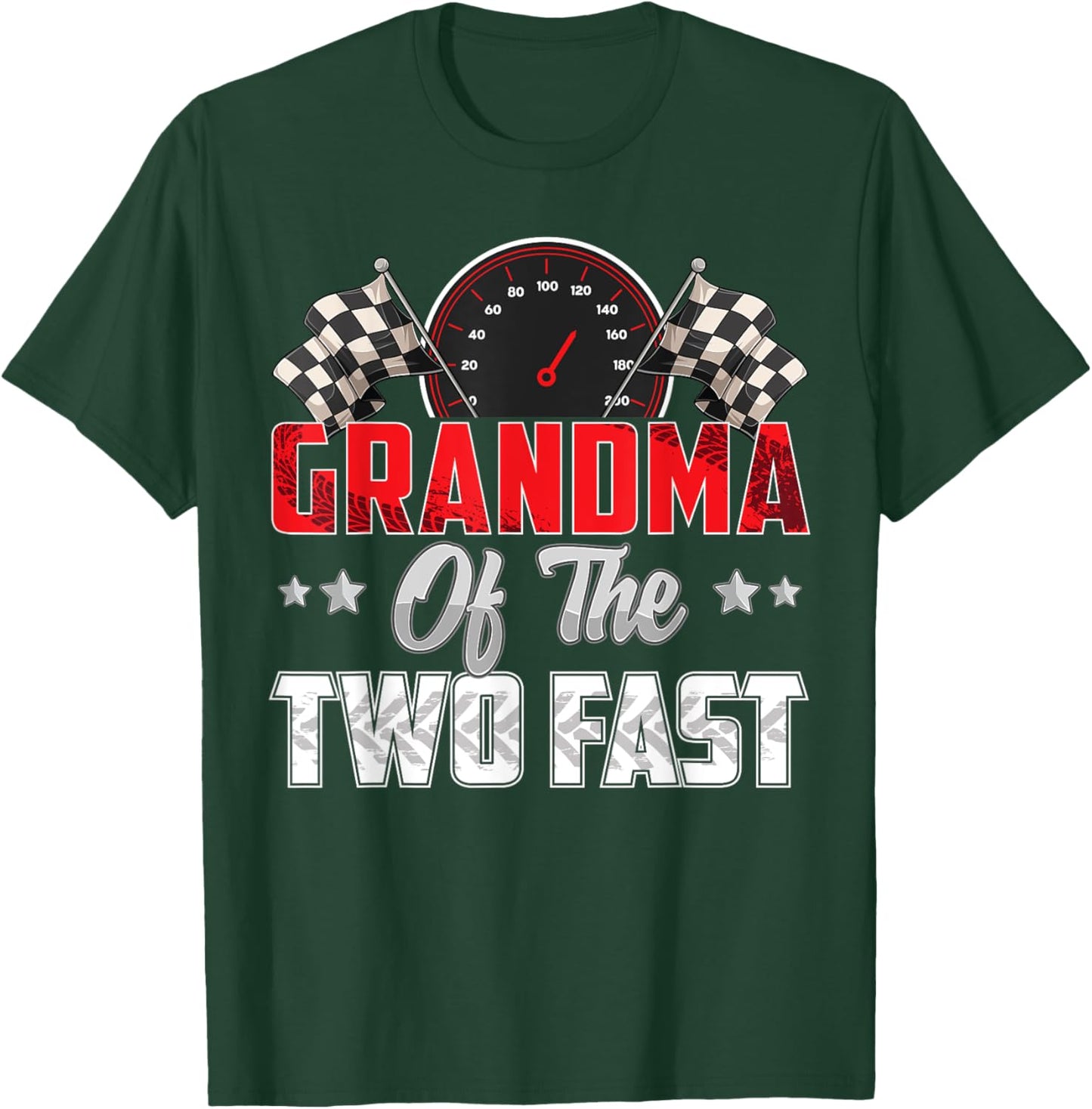 2 year old racing car two fast birthday 2nd Family Grandma T-Shirt - T-Shirt | Forest