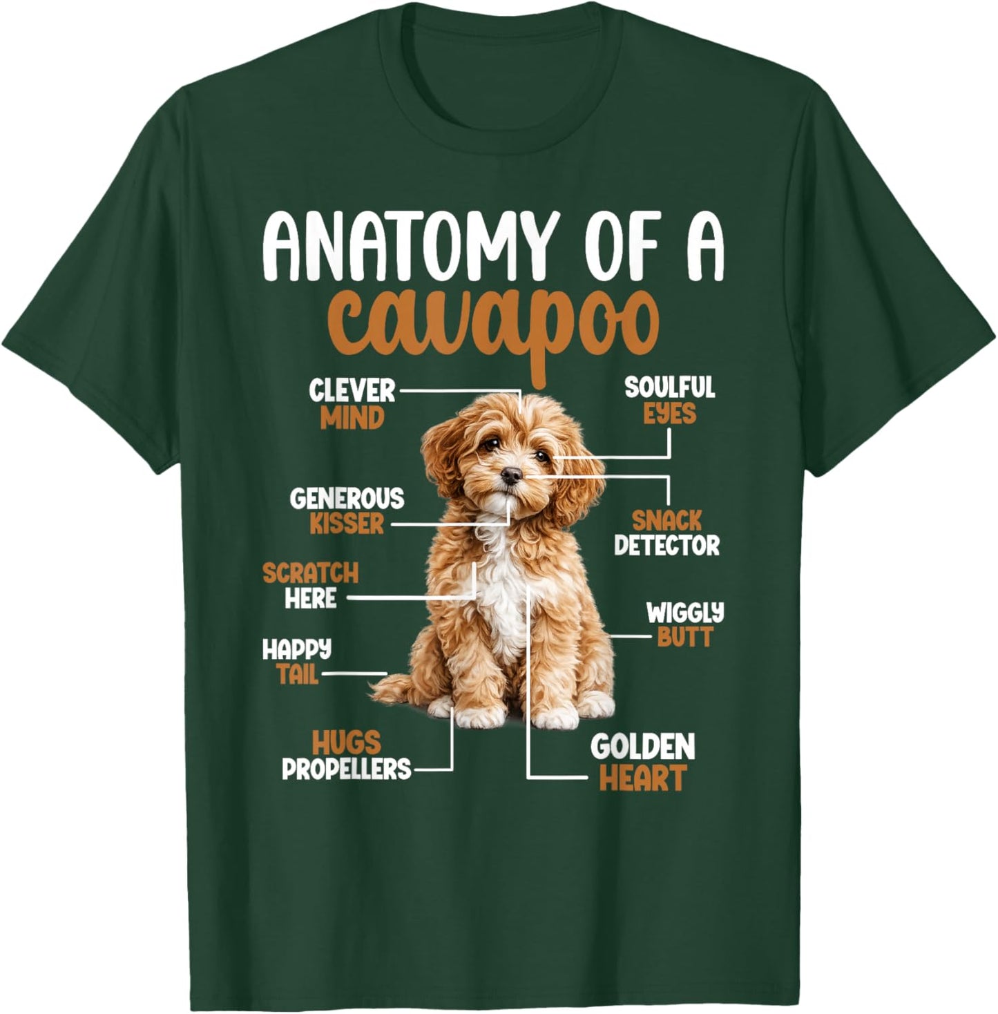 Anatomy of A Cavapoo Owner Cavapoo Lover T-Shirt - T-Shirt | Forest