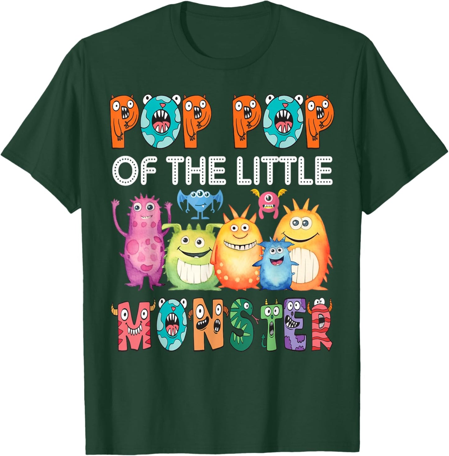 Pop Pop Of The Little Monster Kids 1St Birthday Party T-Shirt - T-Shirt | Forest