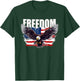 Patriotic USA American Flag and Eagle FREEDOM 4th of July T-Shirt - T-Shirt | Forest