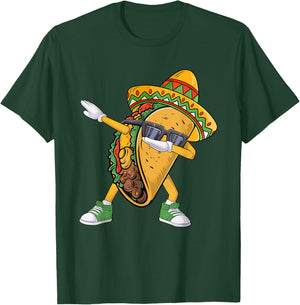 Dabbing Taco Cinco de Mayo Funny Mexican Food Dab Boys Kids T-Shirt - T-Shirt | Forest