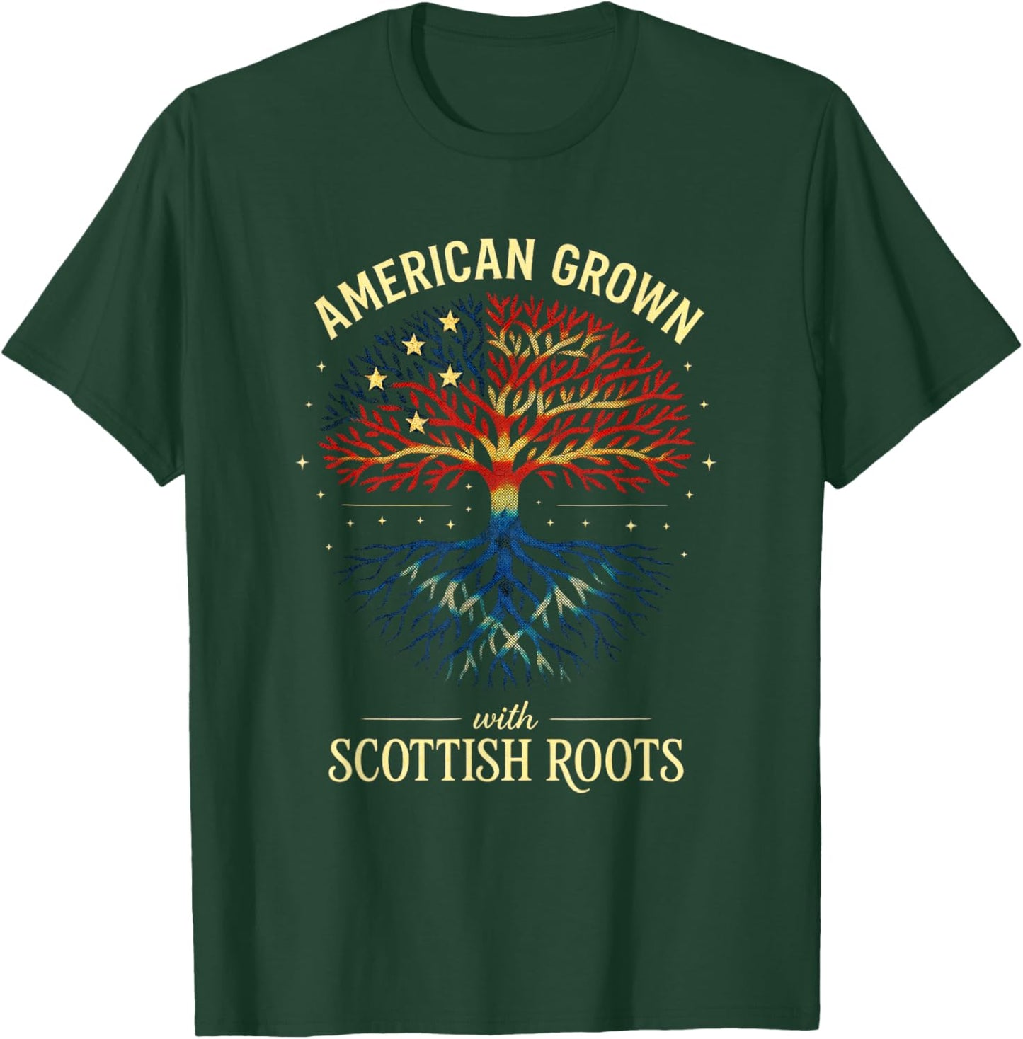 American Grown - Scottish Roots Pride Heritage T-Shirt - T-Shirt | Forest