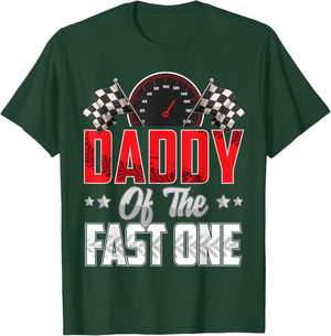 1 year old racing car fast one birthday 1st Family Daddy T-Shirt - T-Shirt | Forest