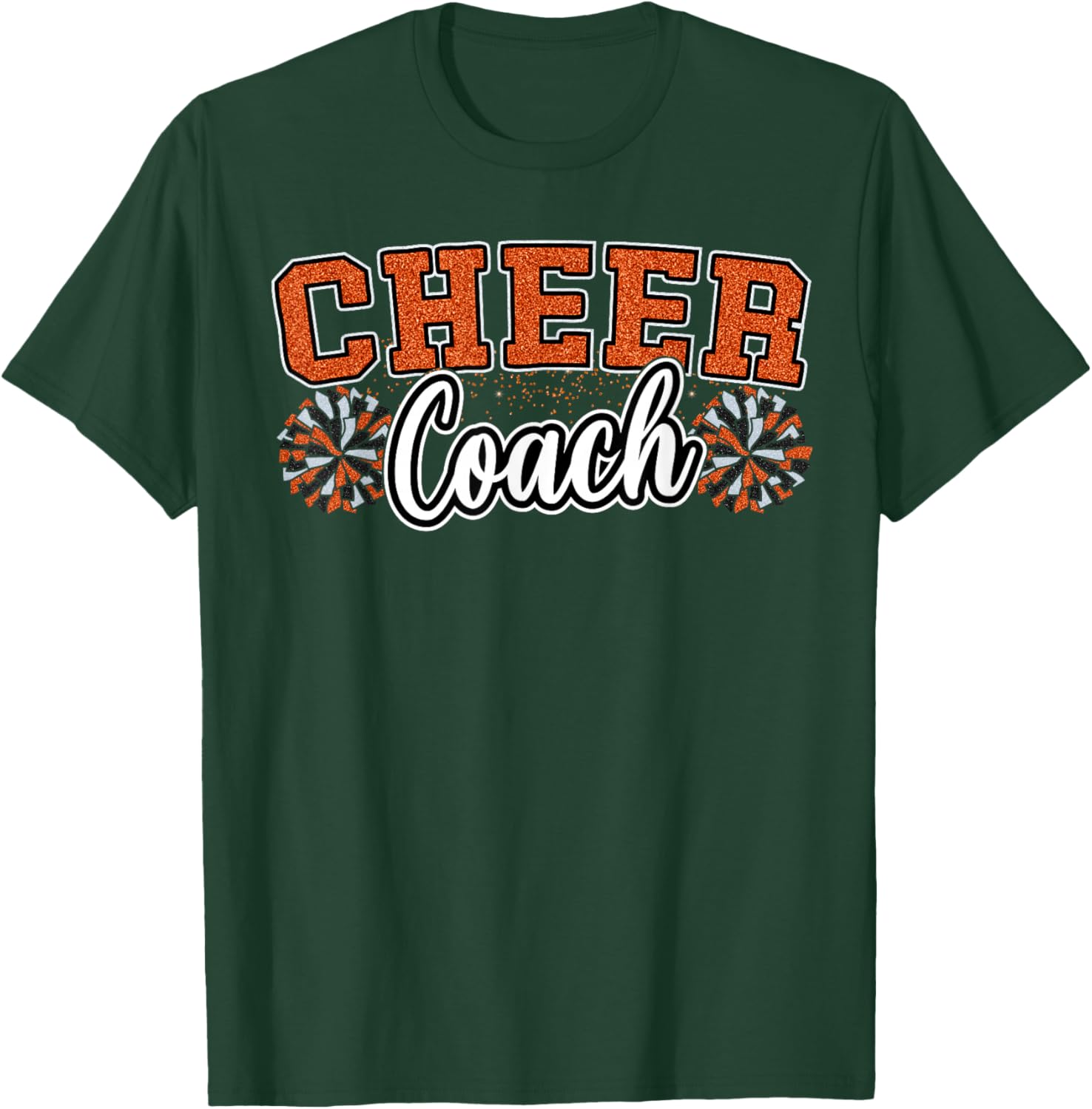 Loud Proud Cheer Coach Orange Pom Poms Cheerleader Women T-Shirt - T-Shirt | Forest
