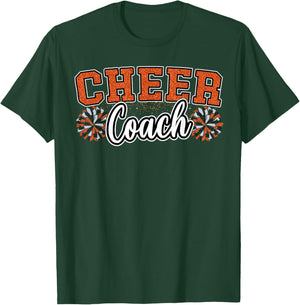 Loud Proud Cheer Coach Orange Pom Poms Cheerleader Women T-Shirt - T-Shirt | Forest