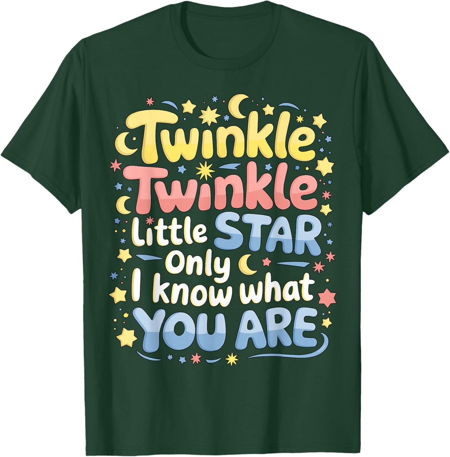 Twinkle Twinkle Little Star Baby Gender Reveal T-Shirt - T-Shirt | Forest