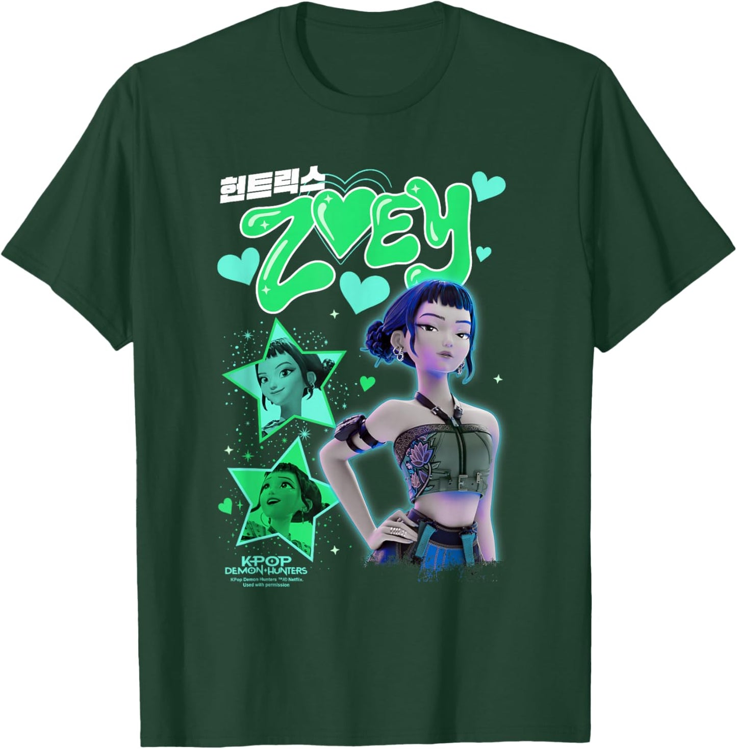 KPop Demon Hunters Huntrix Zoey Popstar T-Shirt - T-Shirt | Forest