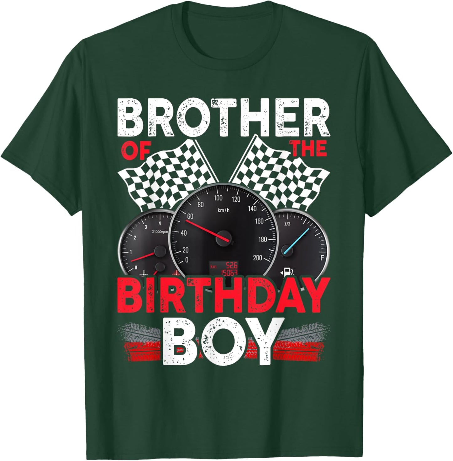 Race Car Brother Of The Birthday Boy Racing Family Pit Crew T-Shirt - T-Shirt | Forest