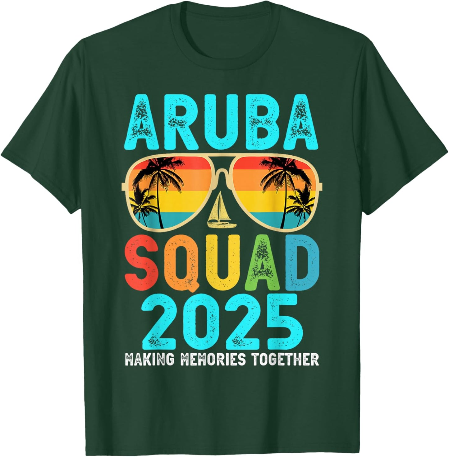 Aruba Squad 2025 Vacation Friends Family Matching Group T-Shirt - T-Shirt | Forest