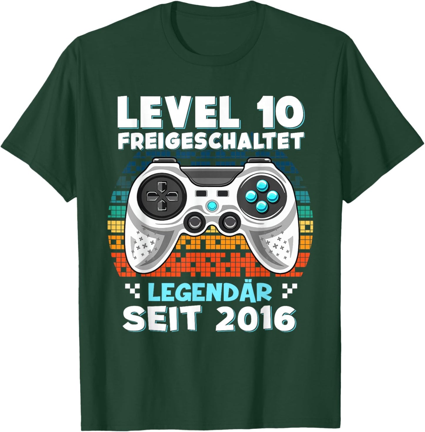 Level 10 Years Birthday Shirt Boy Gamer 2016 Birthday T-Shirt - T-Shirt | Forest