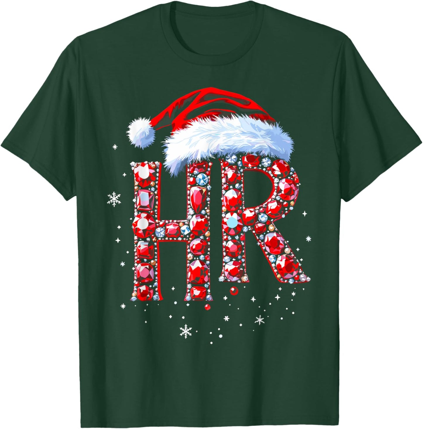 HR Human Resourse Gems Santa Funny Christmas Party Xmas T-Shirt - T-Shirt | Forest
