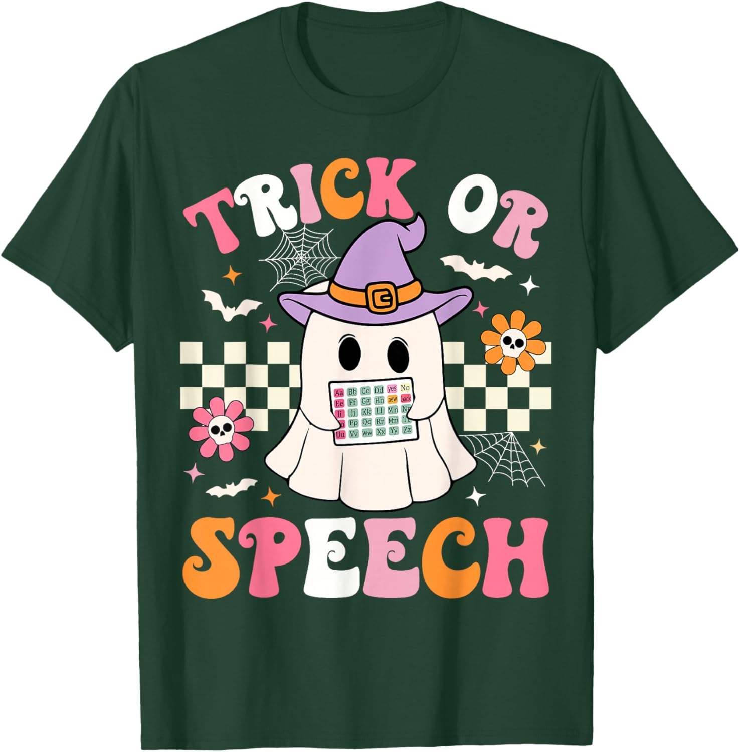 Trick or Speech Funny SLP Halloween Speech Therapy Halloween T-Shirt - T-Shirt | Forest
