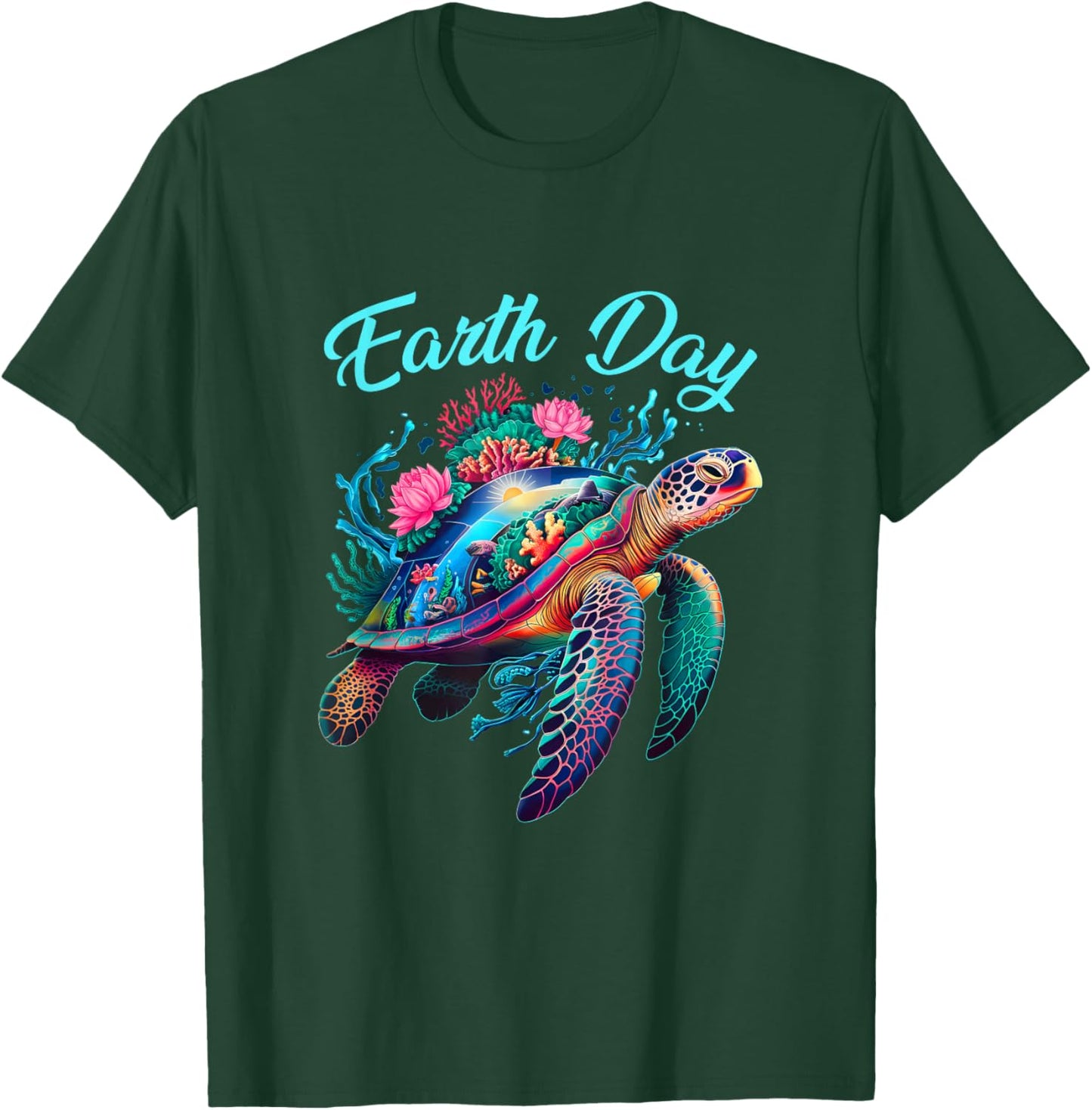 Sea Turtle Earth Day Save The Earth Environmental Protection T-Shirt - T-Shirt | Forest