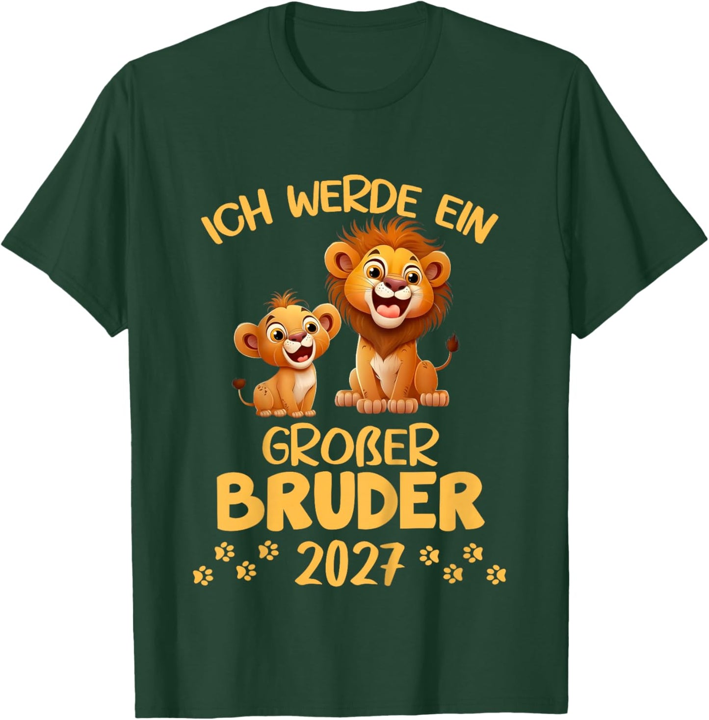 Kinder Ich werde EIN großer Bruder 2027 Löwen Geschwister Geburt T-Shirt - T-Shirt | Forest